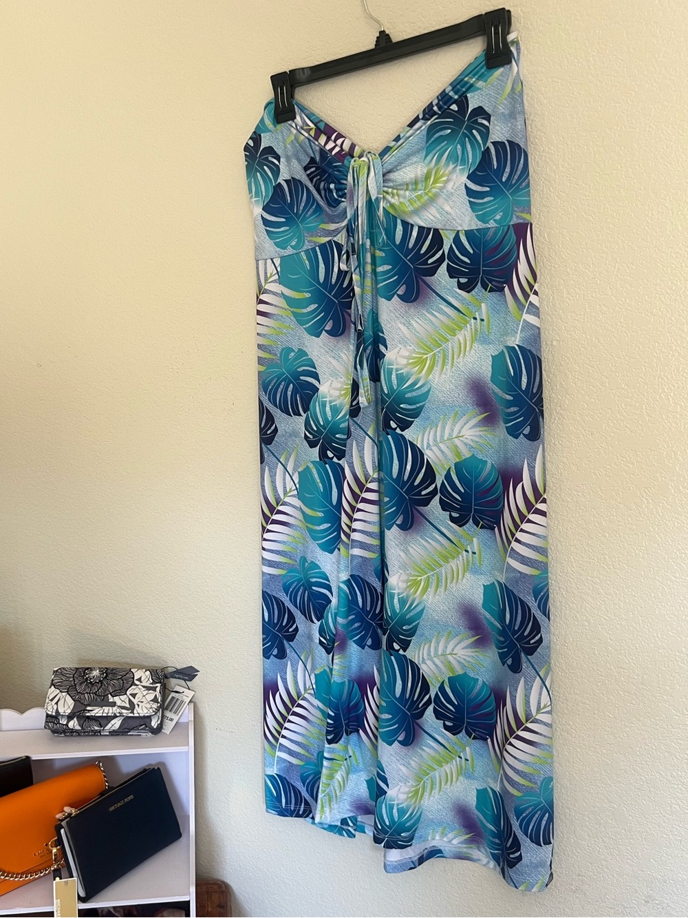 Pacific Trail Teal & Lime Tropical Print Dress